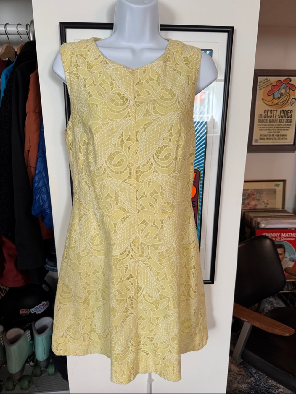H&M yellow lace dress 10